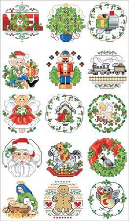 Lotsa Christmas Ornaments Set 1 Pattern