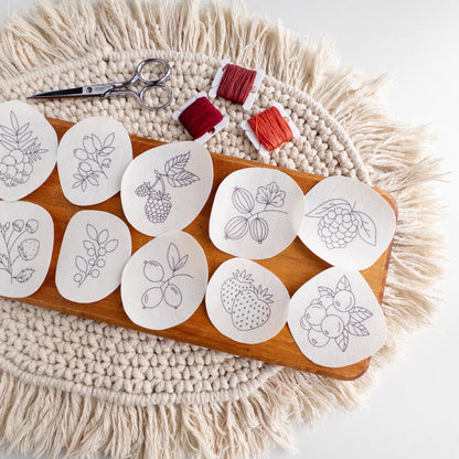 Stick and Stitch Berry Embroidery Pattern