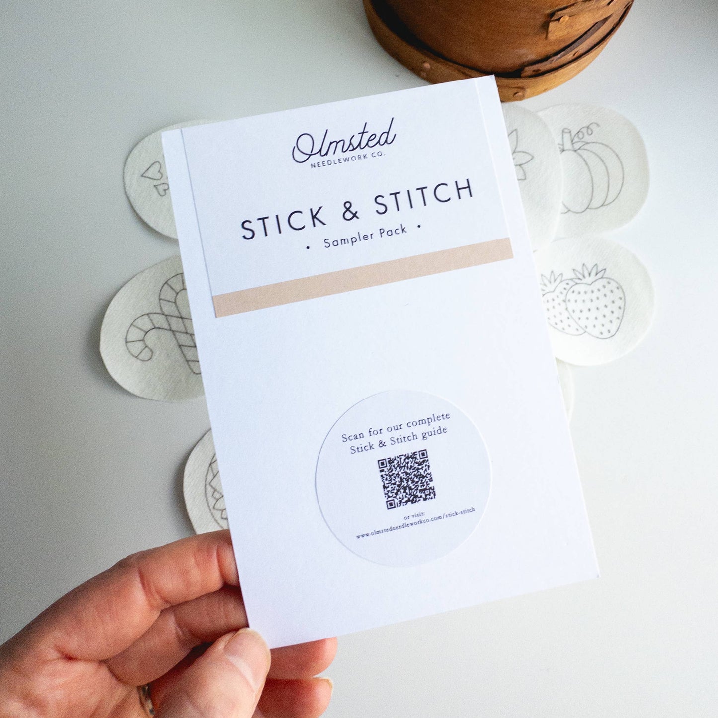 Mini Mushroom Stick and Stitch Embroidery Pattern