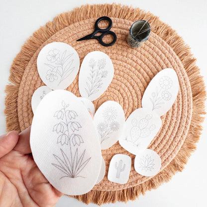 Desert Botanicals Embroidery Stick and Stitch Pattern