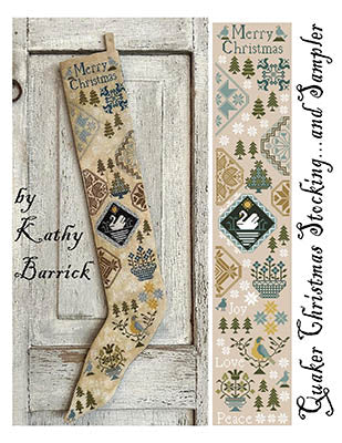 Quaker Christmas Stocking & Sampler Pattern