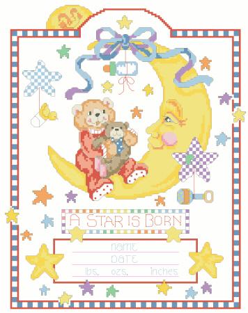 Celestial Moon Birth Record Pattern