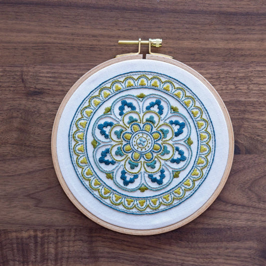 Myra Medallion Stick and Stitch Embroidery