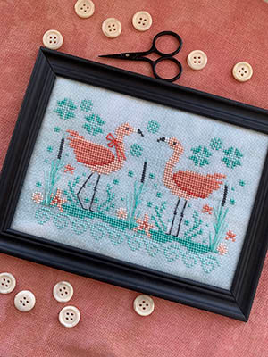 Seaside Flamingos Pattern