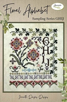 Floral Alphabet Sampling Series GHIJ Pattern