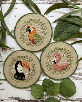 Tropical Birds Trio Pattern