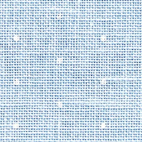 28 ct Blue Mini White Dots Linen