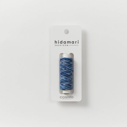 Cosmo Hidamari Sashiko Variegated Thread Blue, White, Yellow #105