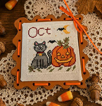 October - 12 Months With Romy and Sandy cross stitch pattern by Romy's Creations