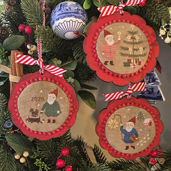 Gnome Place Like Home For The Holidays cross stitch pattern by Cosford Rise Stitchery
