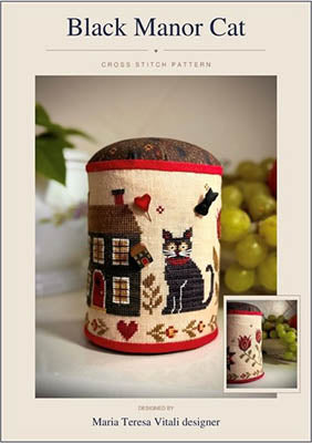 Black Manor Cat cross stitch pattern by MTV Designs
