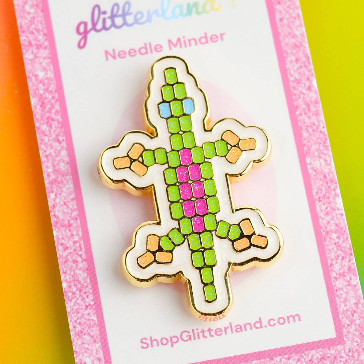Beaded Lizard Needle Minder