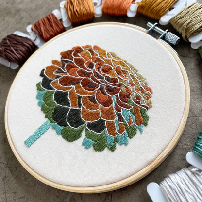 Embroidery Kit Zinnia No. 2
