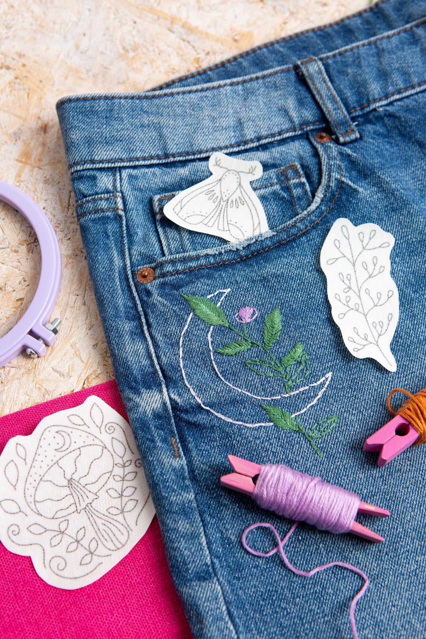 Moon Garden Stick & Stitch Embroidery Pack