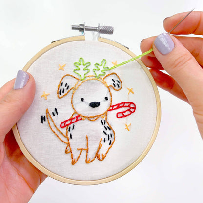 Christmas Puppy Embroidery Kit