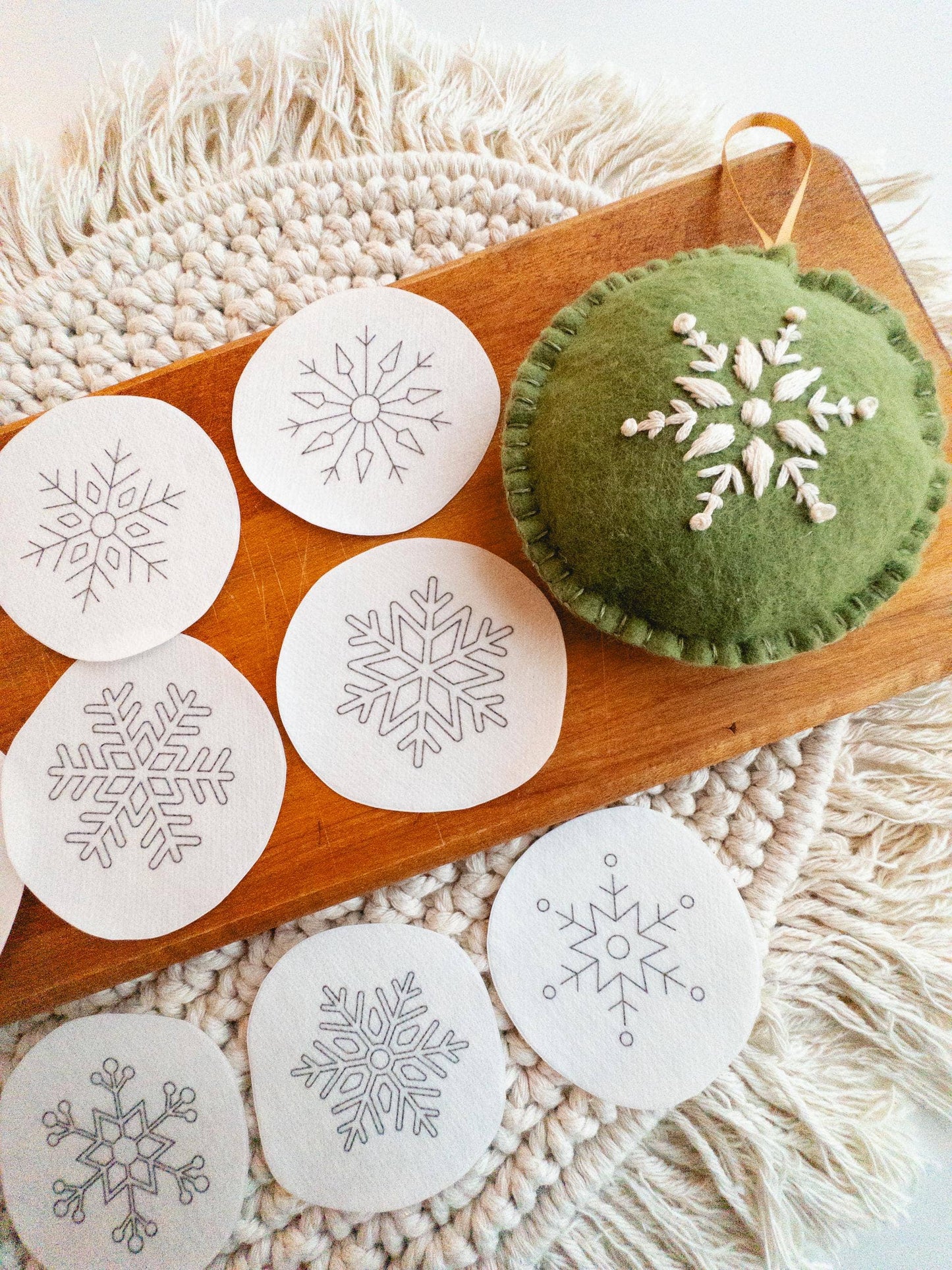 Stick and Stitch Snowflake Embroidery Patterns