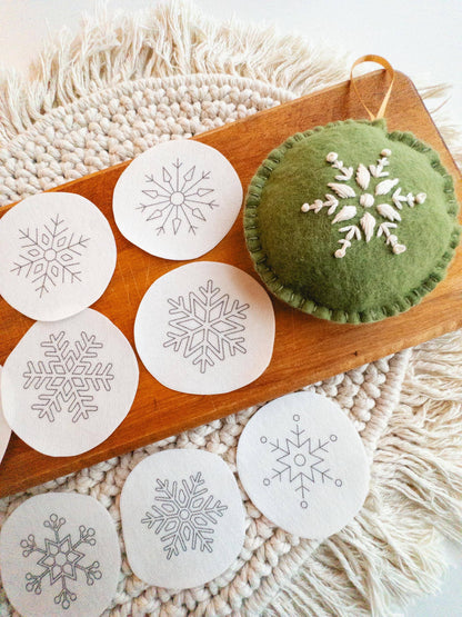 Stick and Stitch Snowflake Embroidery Patterns