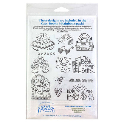 Stick It Stitch It Patterns Cats Books Rainbows