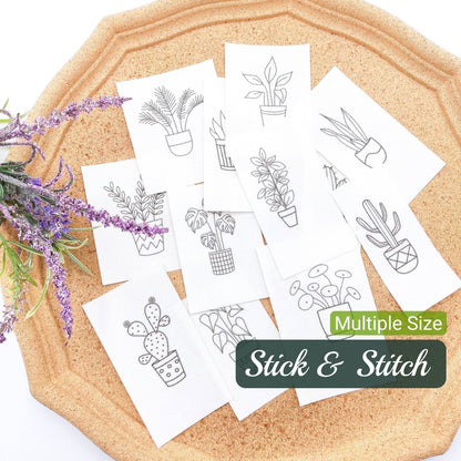 House Plant Stick & Stitch Hand Embroidery Patterns
