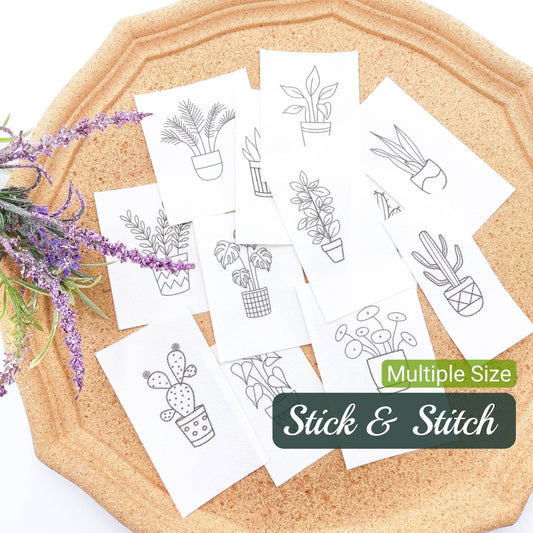 House Plant Stick & Stitch Hand Embroidery Patterns