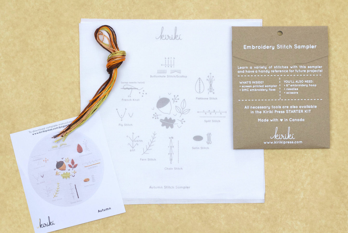 Winter Embroidery Stitch Sampler