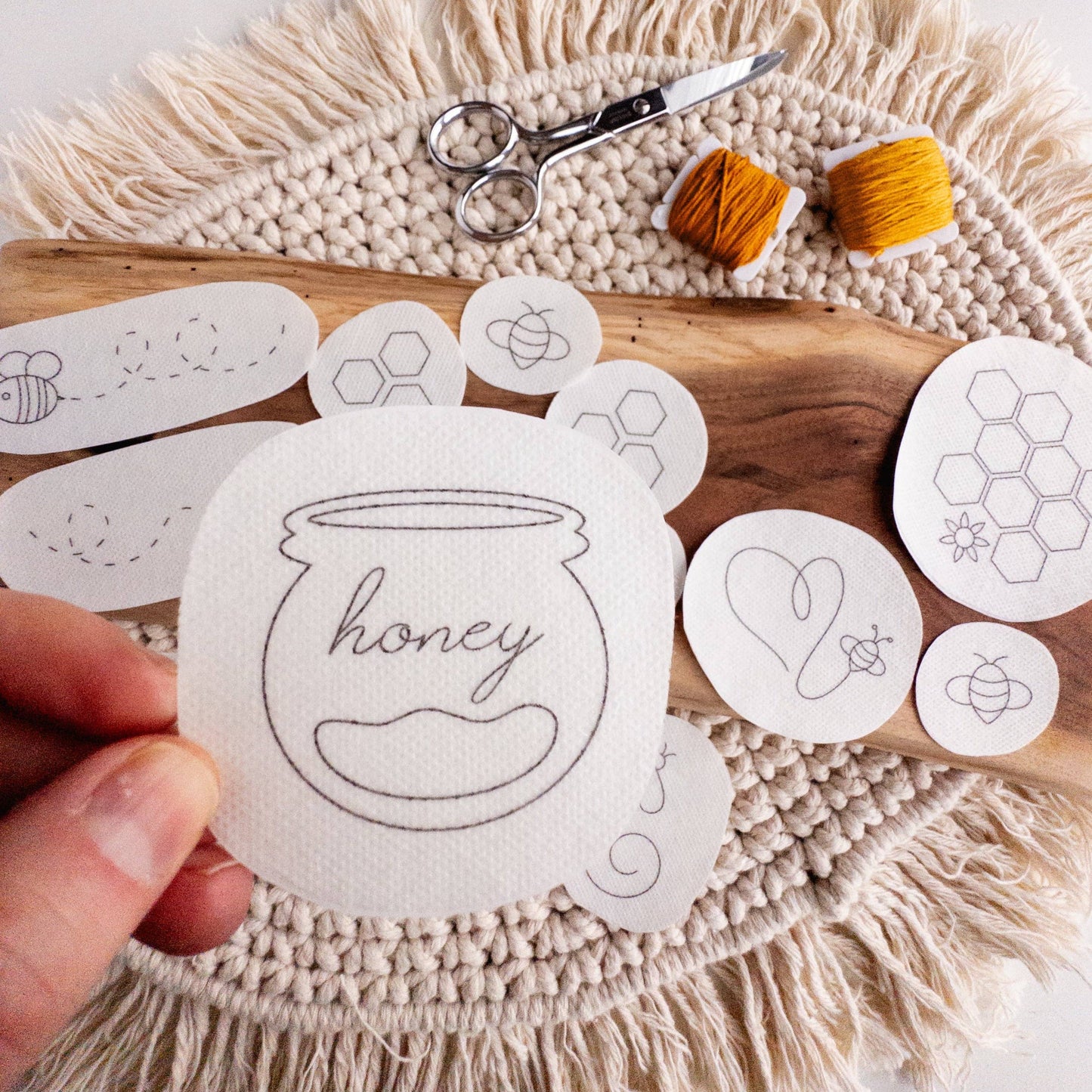 Stick and Stitch Bee Embroidery Pattern