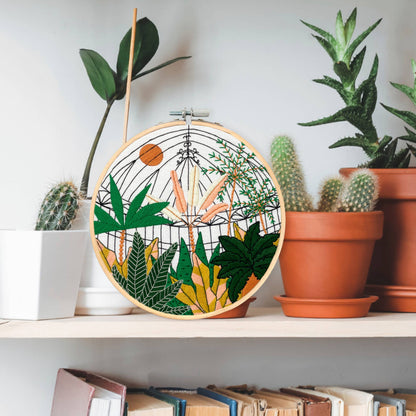 Botanical Greenhouse Garden Embroidery Kit