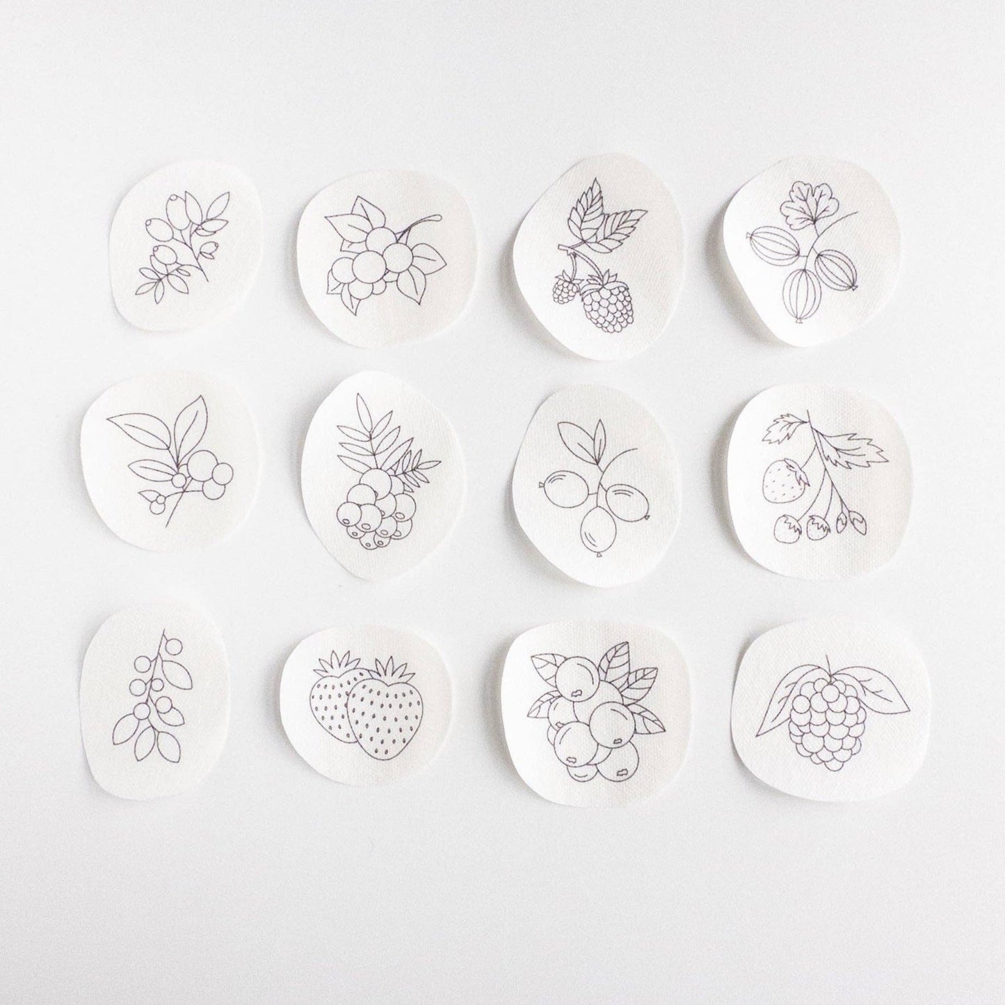 Stick and Stitch Berry Embroidery Pattern