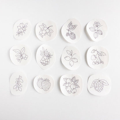 Stick and Stitch Berry Embroidery Pattern