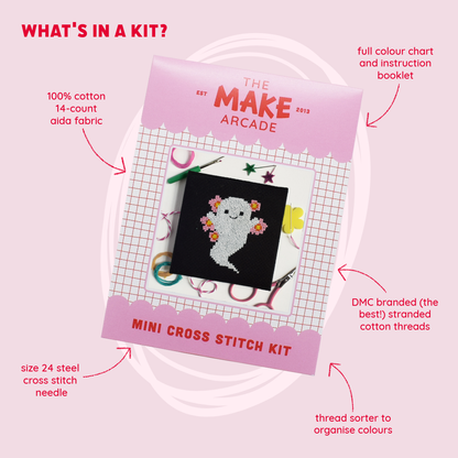 Ghost Mini Cross Stitch Kit