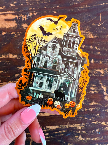 Haunted House Sticker Glow in The Dark