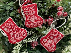 #477 Scandinavian Red Stockings Pattern