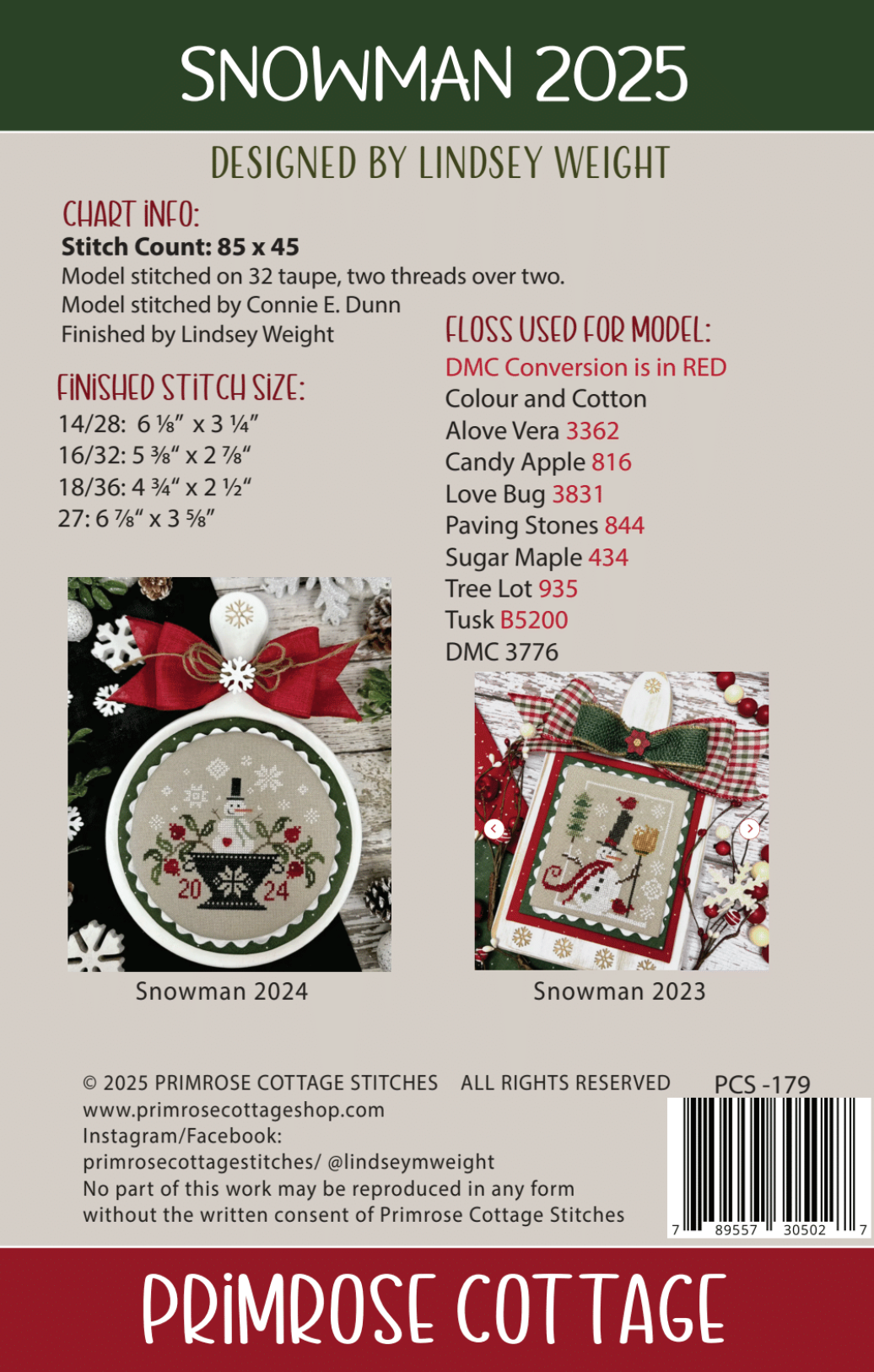 Snowman 2025 Pattern