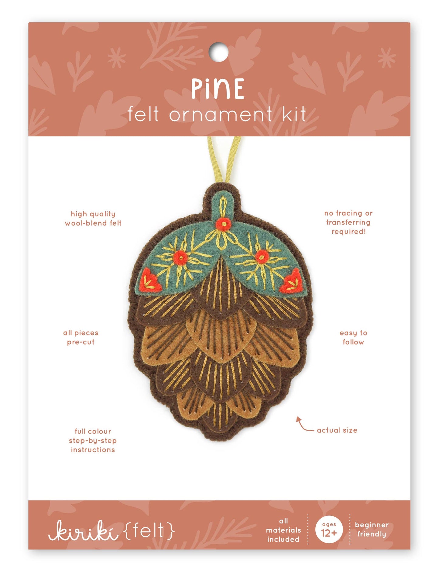 Pinecone Felt Ornament Kit