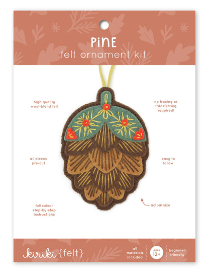 Pinecone Felt Ornament Kit