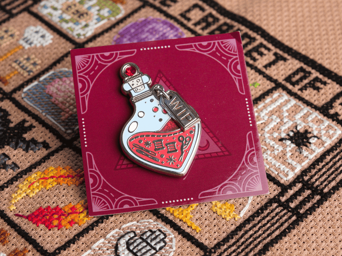 Rode Toverdrank Fles Needle Minder