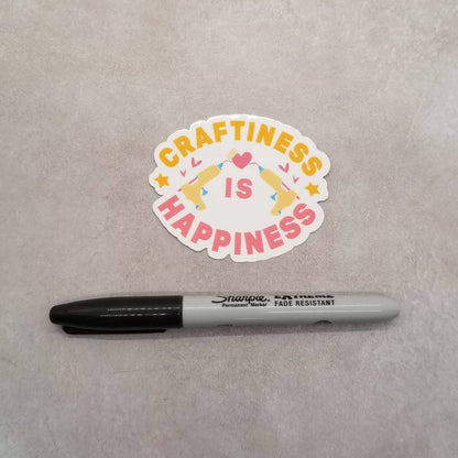 Craftiness is Happiness Sticker