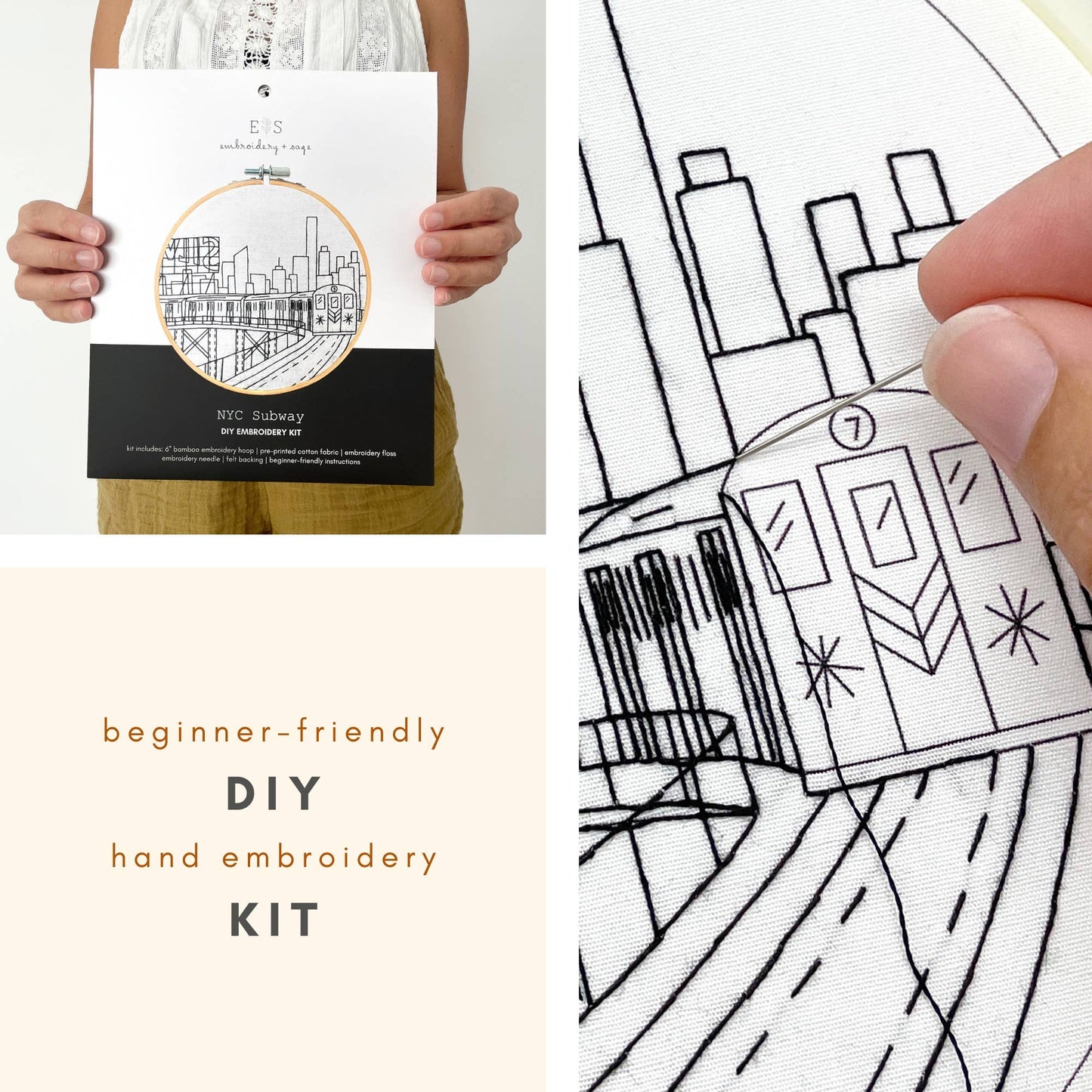 New York City Subway Embroidery Kit