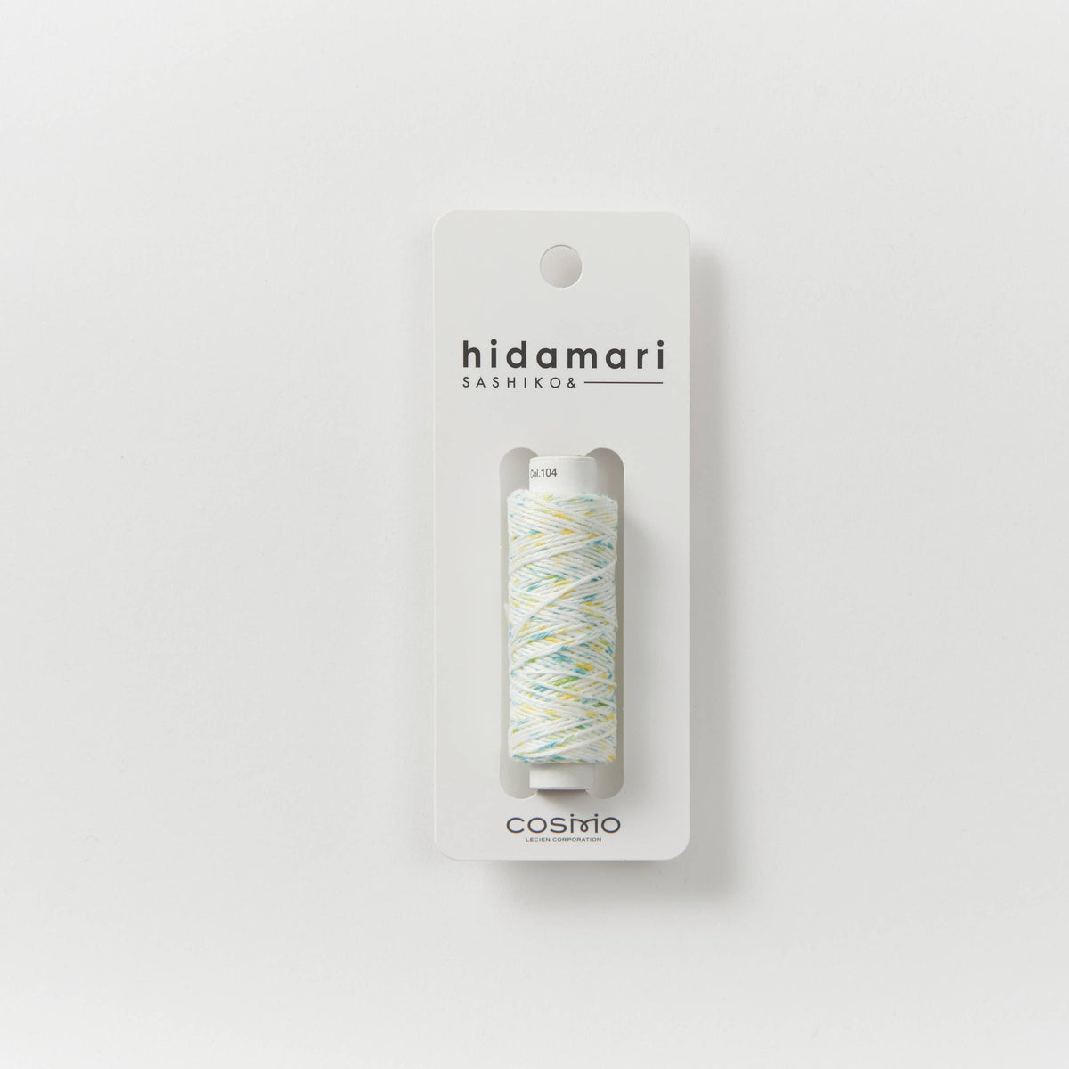 Cosmo Hidamari Sashiko Variegated Thread Blue, White, Yellow #105
