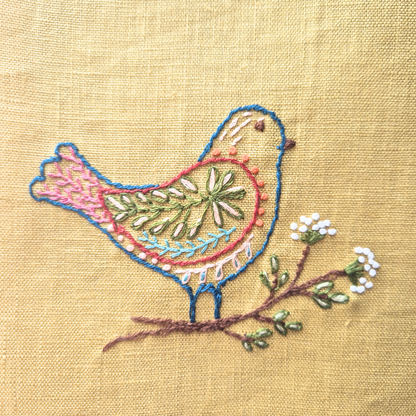 Stick and Stitch Embroidery Folk Flowers
