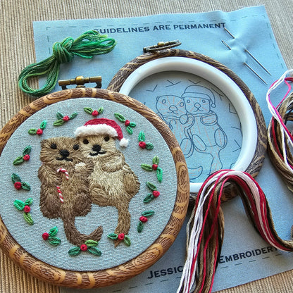 Otterly Adorable Ornament Embroidery Kit