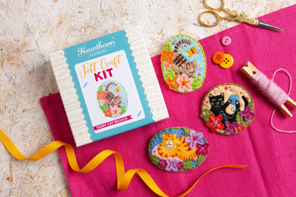 Black Cat Felt Craft Brooch Kit