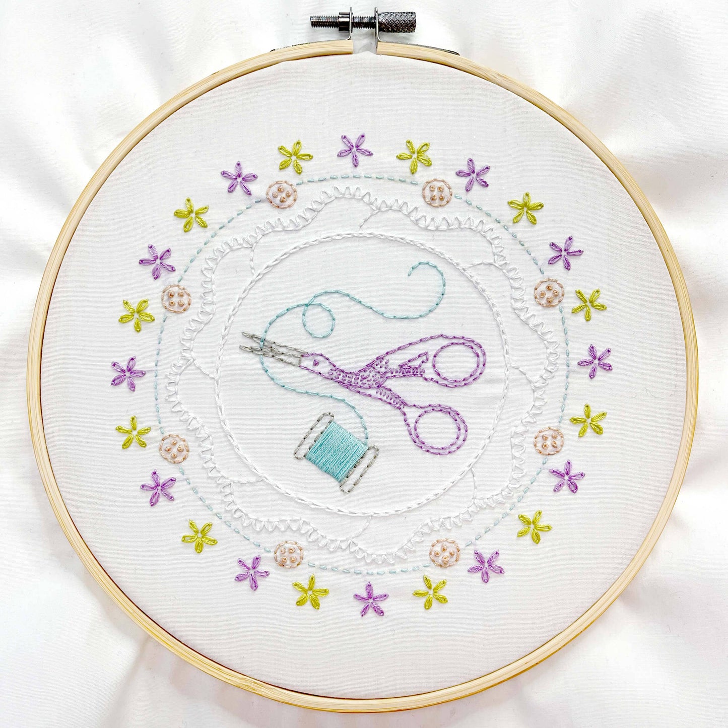 Scissors and Floss Embroidery Kit