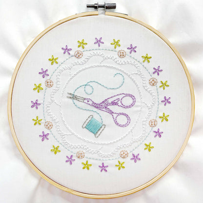 Scissors and Floss Embroidery Kit