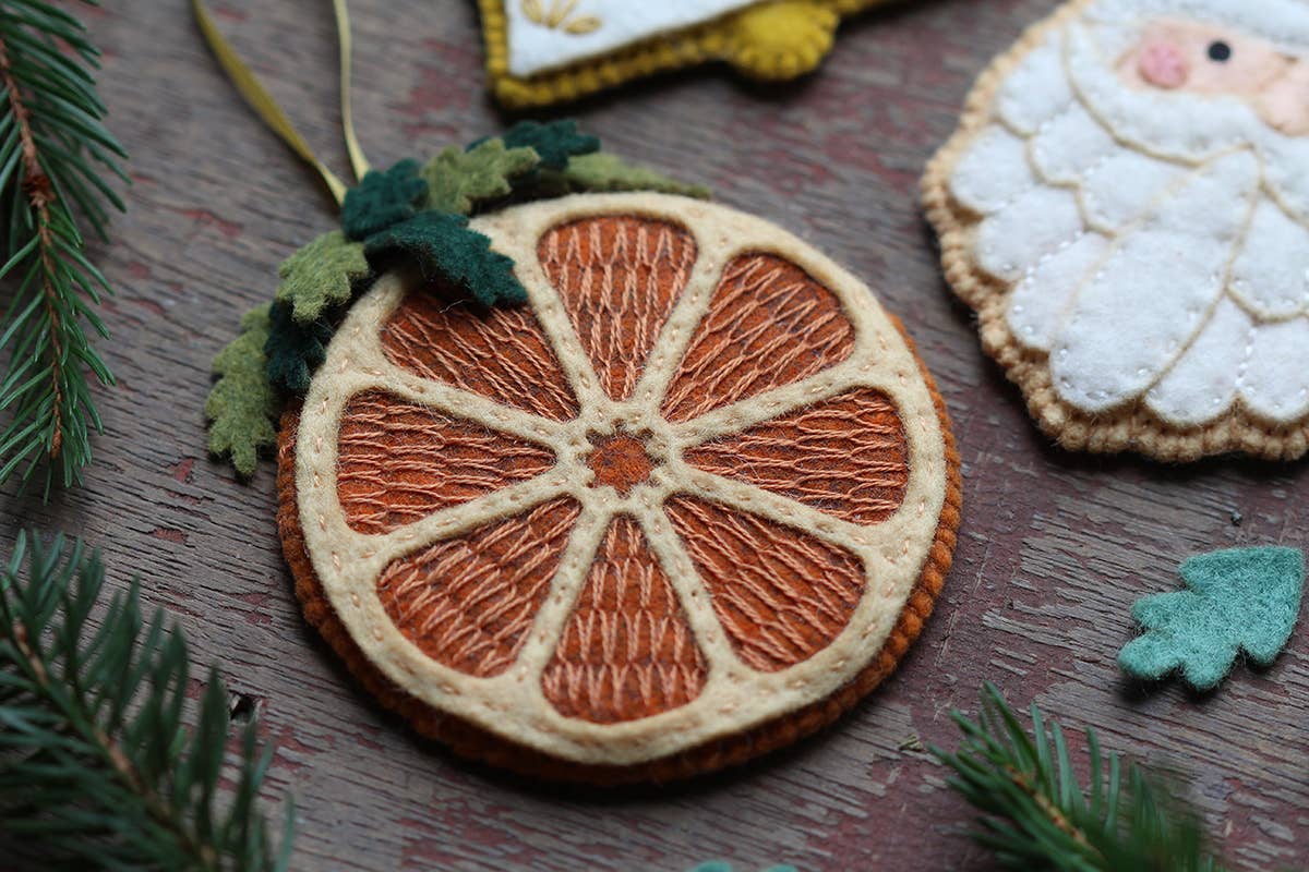 Dried Orange Felt Ornament Kit