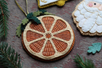 Dried Orange Felt Ornament Kit
