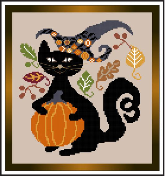 Fall Black Cat Pattern