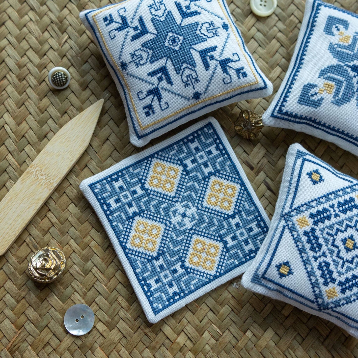 Aegean Ornaments Blue Cross Stitch Kit