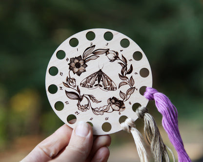 Maple Wood Embroidery Floss Thread Storage Holder