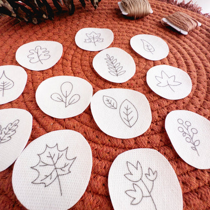 Mini Autumn Botanical Stick and Stitch Embroidery Pattern
